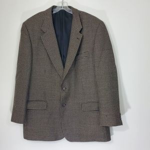 Brandini Vintage Tweed Wool Blazer, Size 48 T